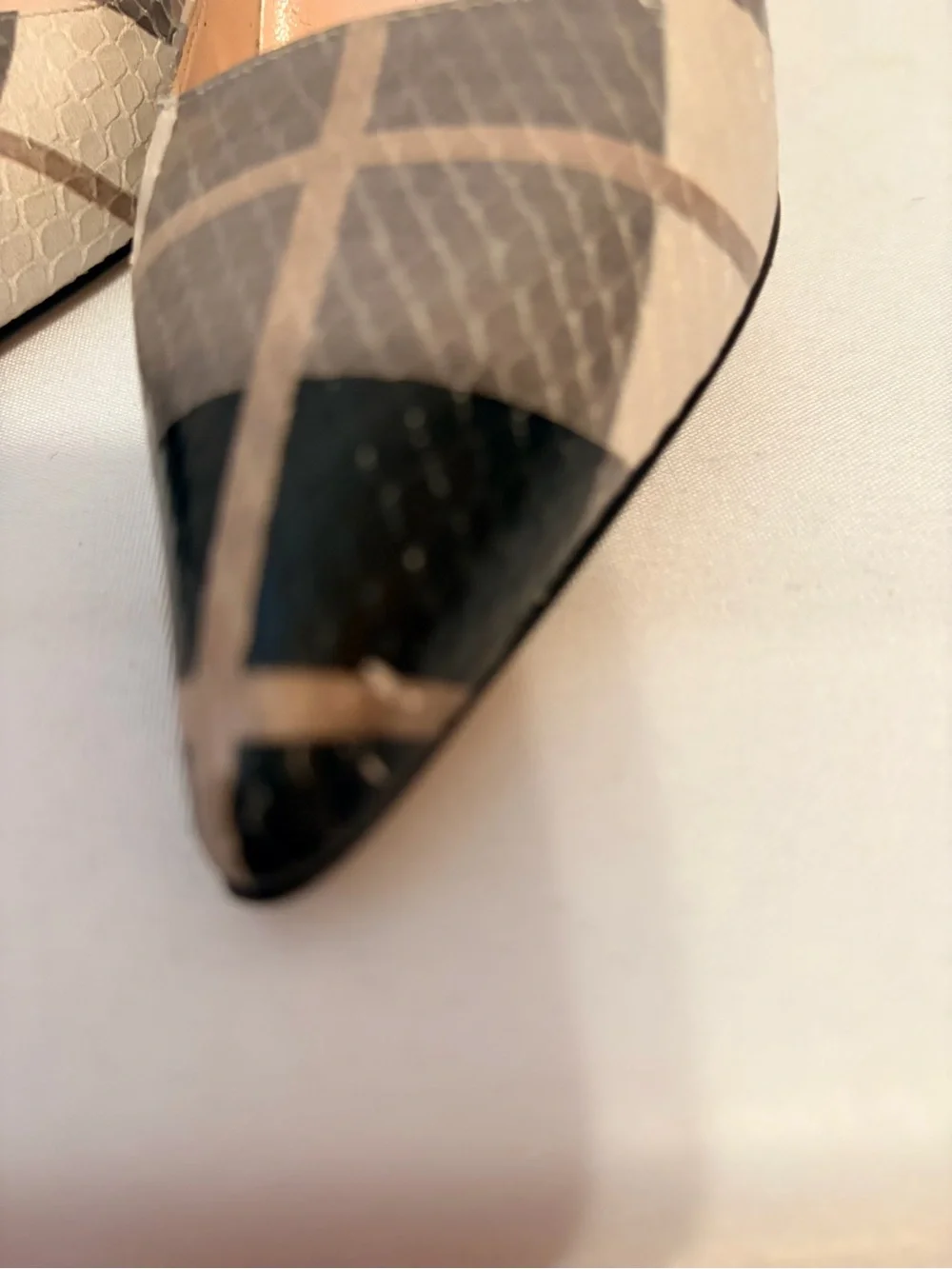 Kate Spade New York Licorice Plaid Snakeskin Stiletto Pumps